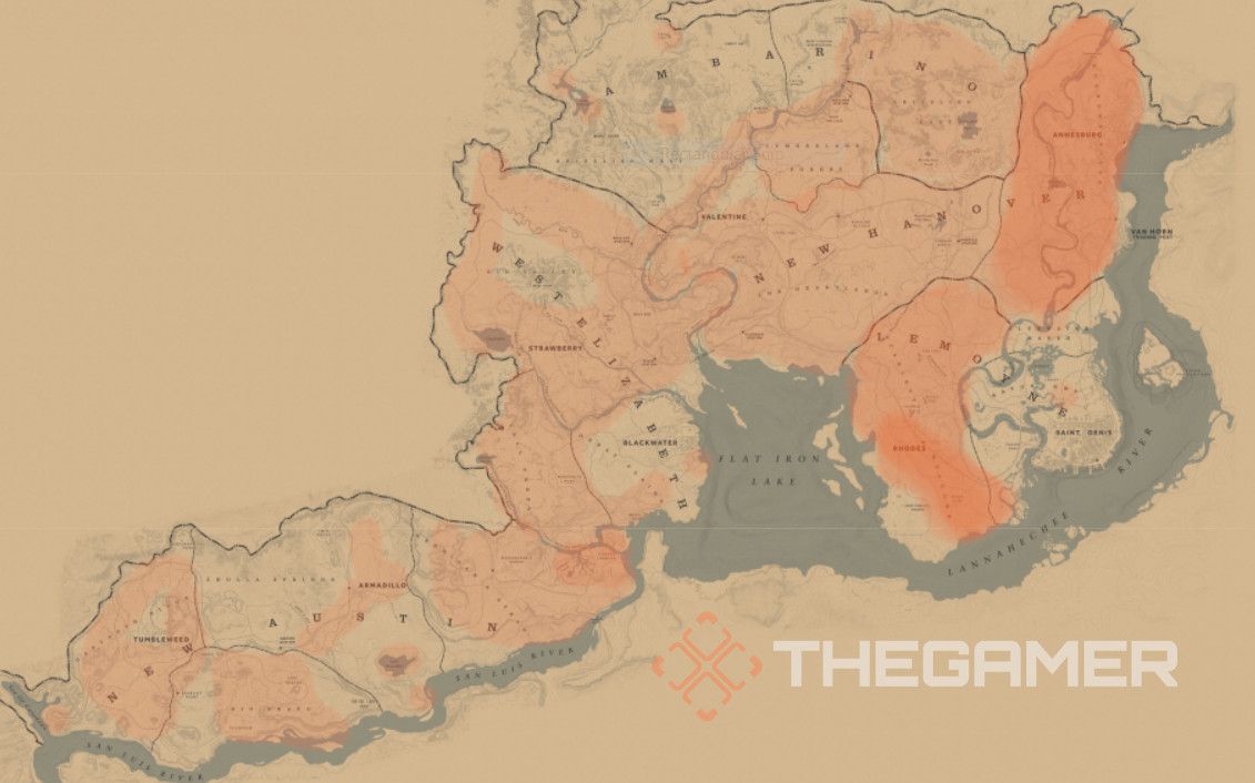 Black-tailed Jack Rabbit locations in Red Dead Redemption 2 Online TheGamer custom map