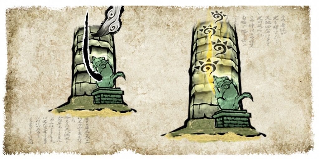 Scroll depicting the use of the catwalk brush technique
