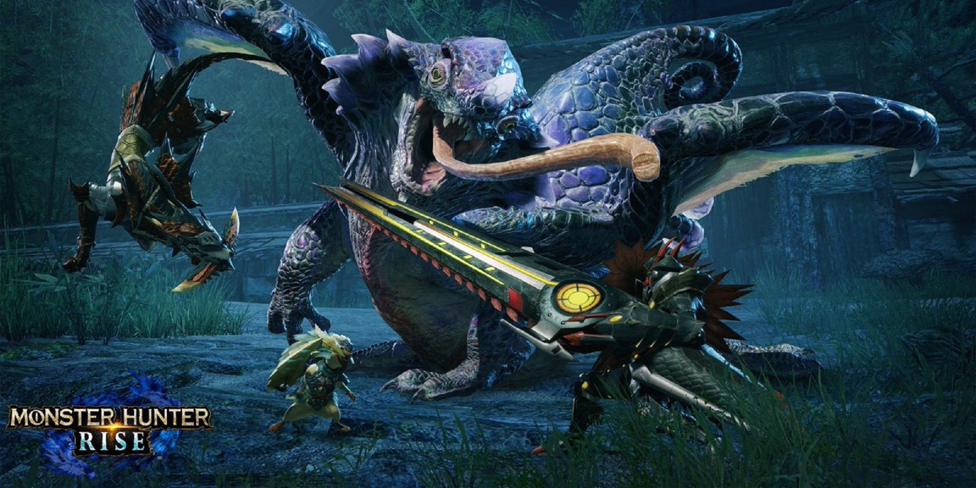 Chameleos Fighting A Hunter And Their Buddies