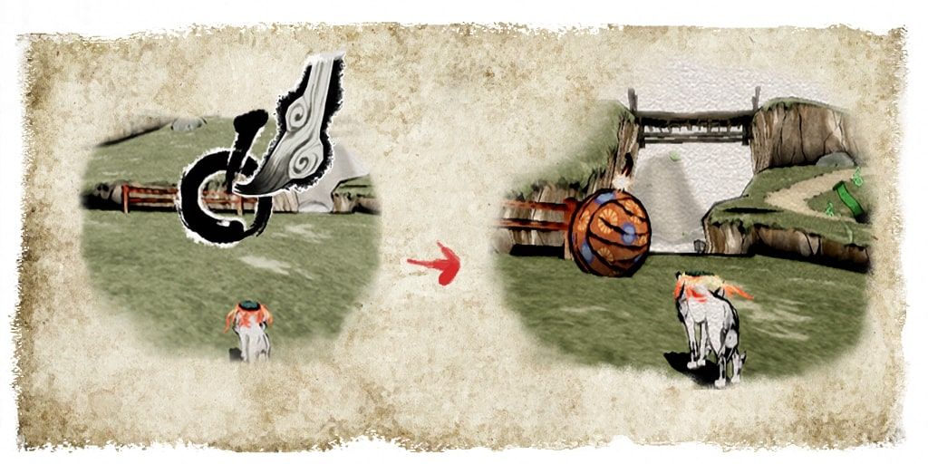 Scroll depicting the use of the cherry bomb technique