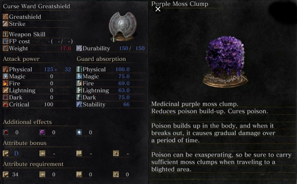 Curse_Ward_Greatshield and Purple Moss Clump Darkl Souls 3
