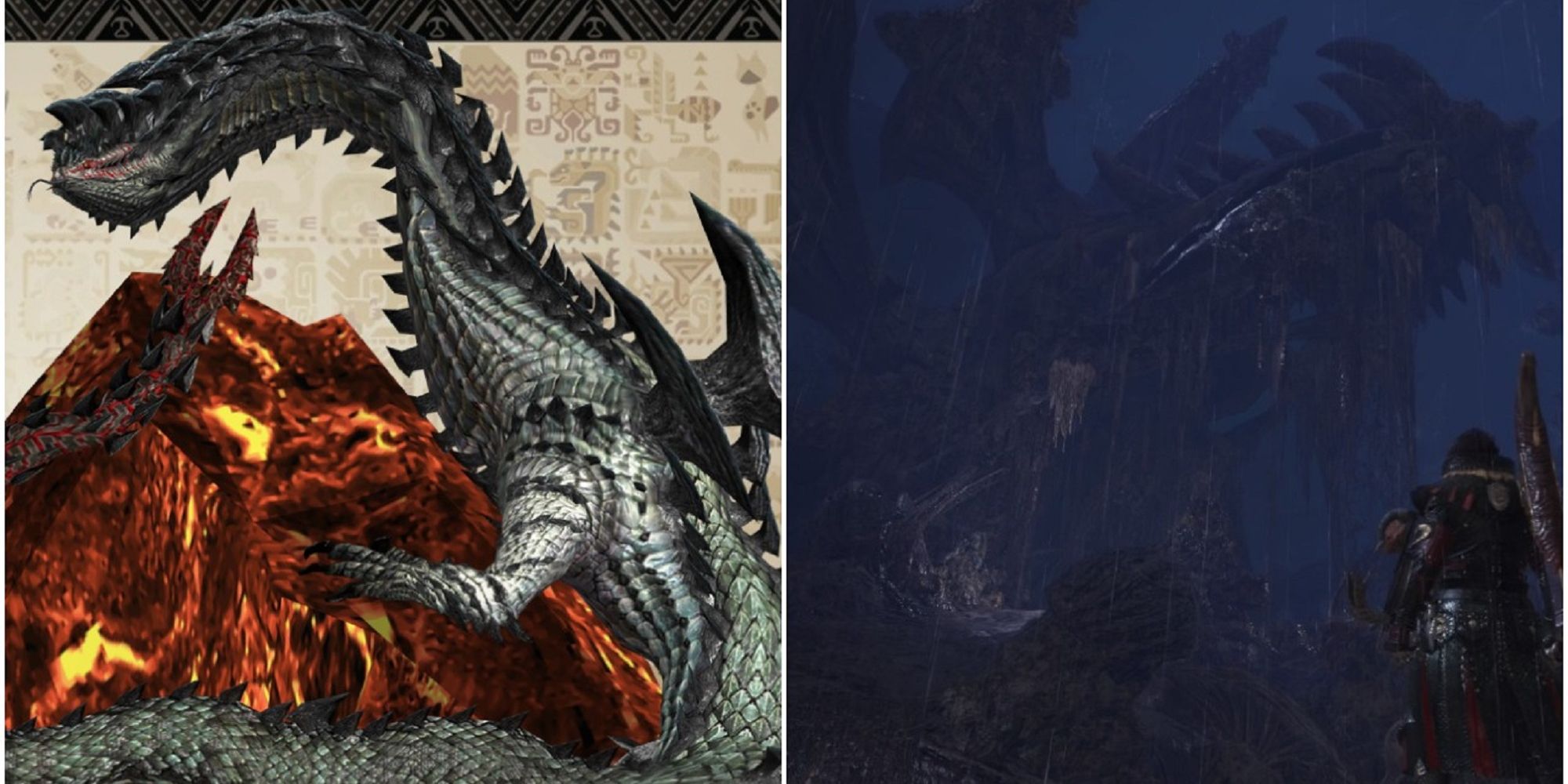 Dalamadur Climbing Mountain And Dalamadur Skull Split Image