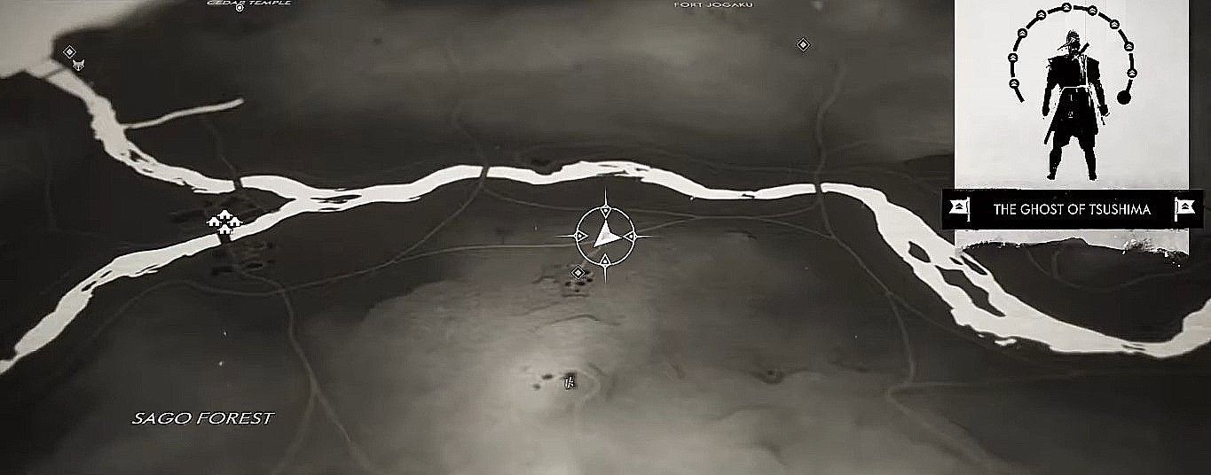 Map of Mongol artifact in Derelict Mine