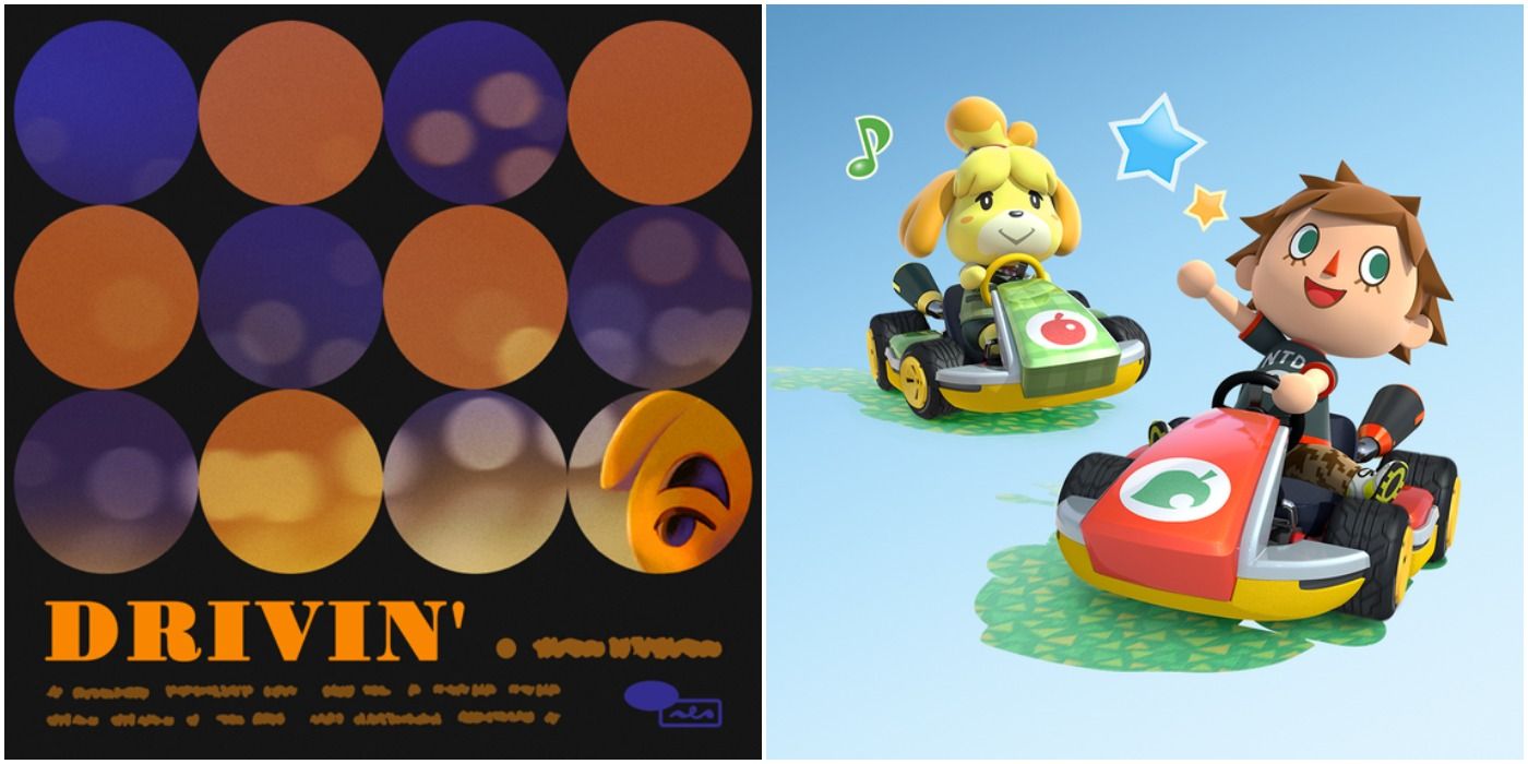 Animal Crossing New Horizons Drivin' Isabelle and Villager in Mario Kart