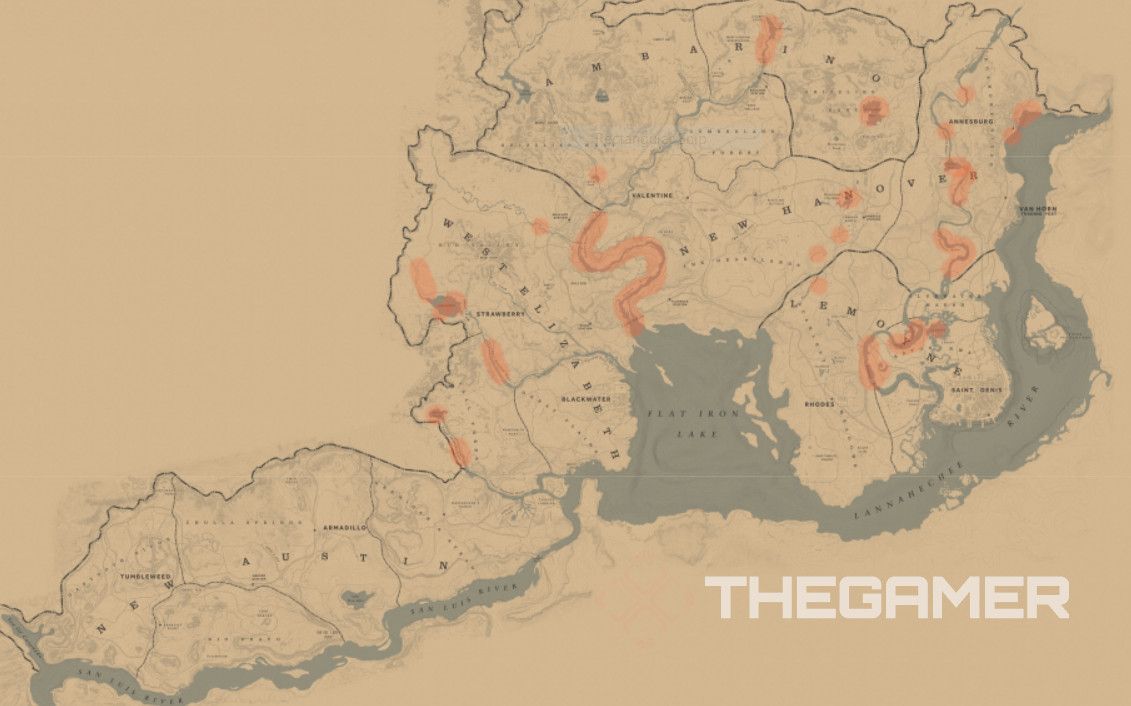 Duck locations in Red Dead Redemption 2 Online TheGamer custom edit