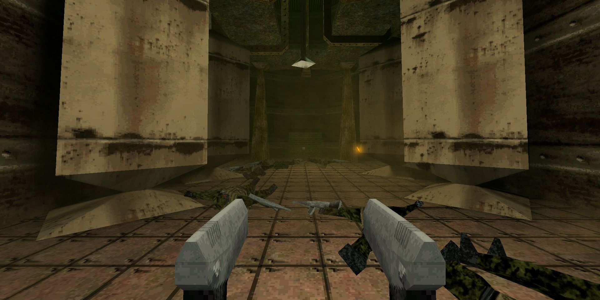 Dusk Dual pistols with dead soldiers