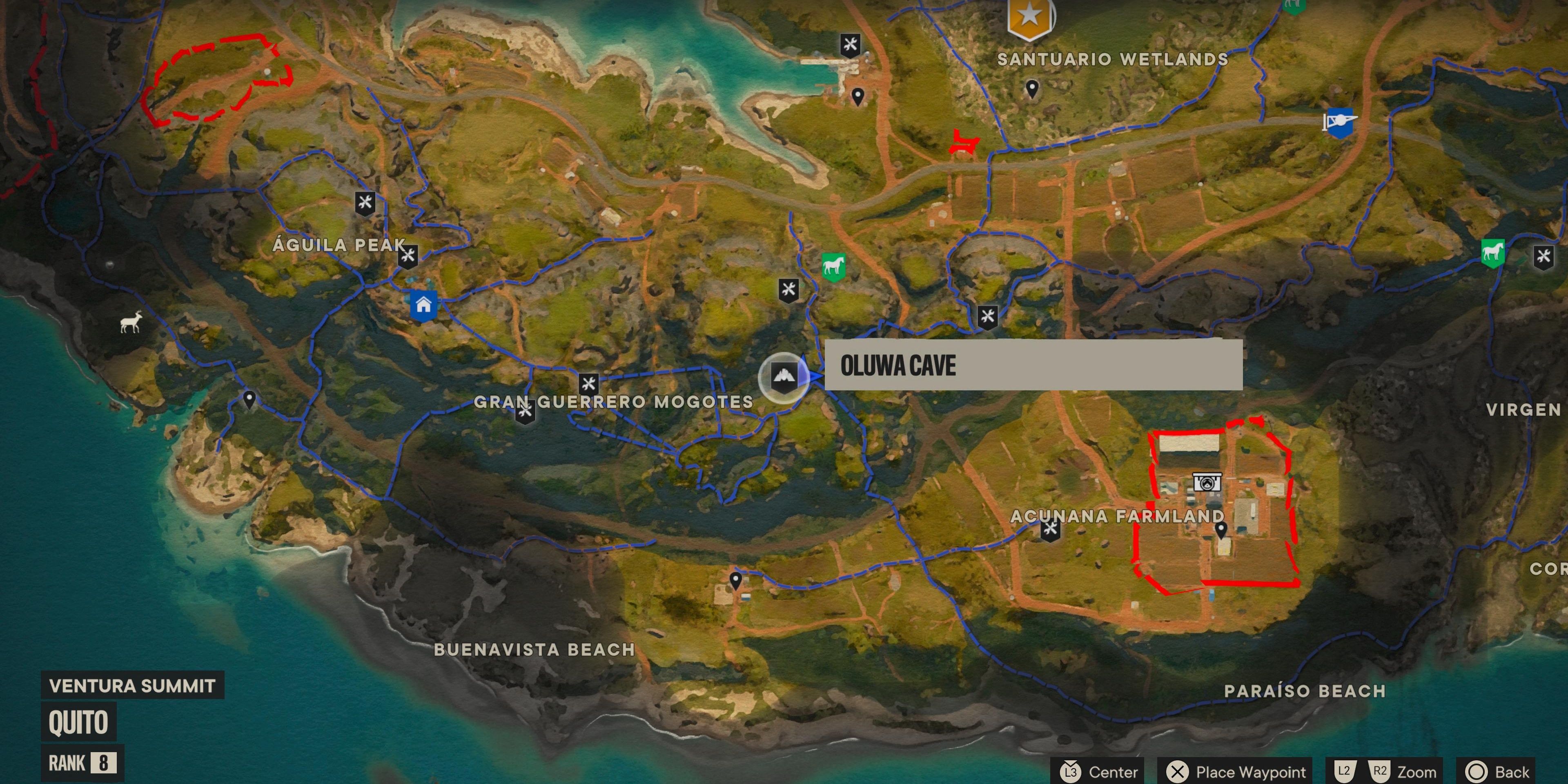 Oluwa cave location in Far Cry 6