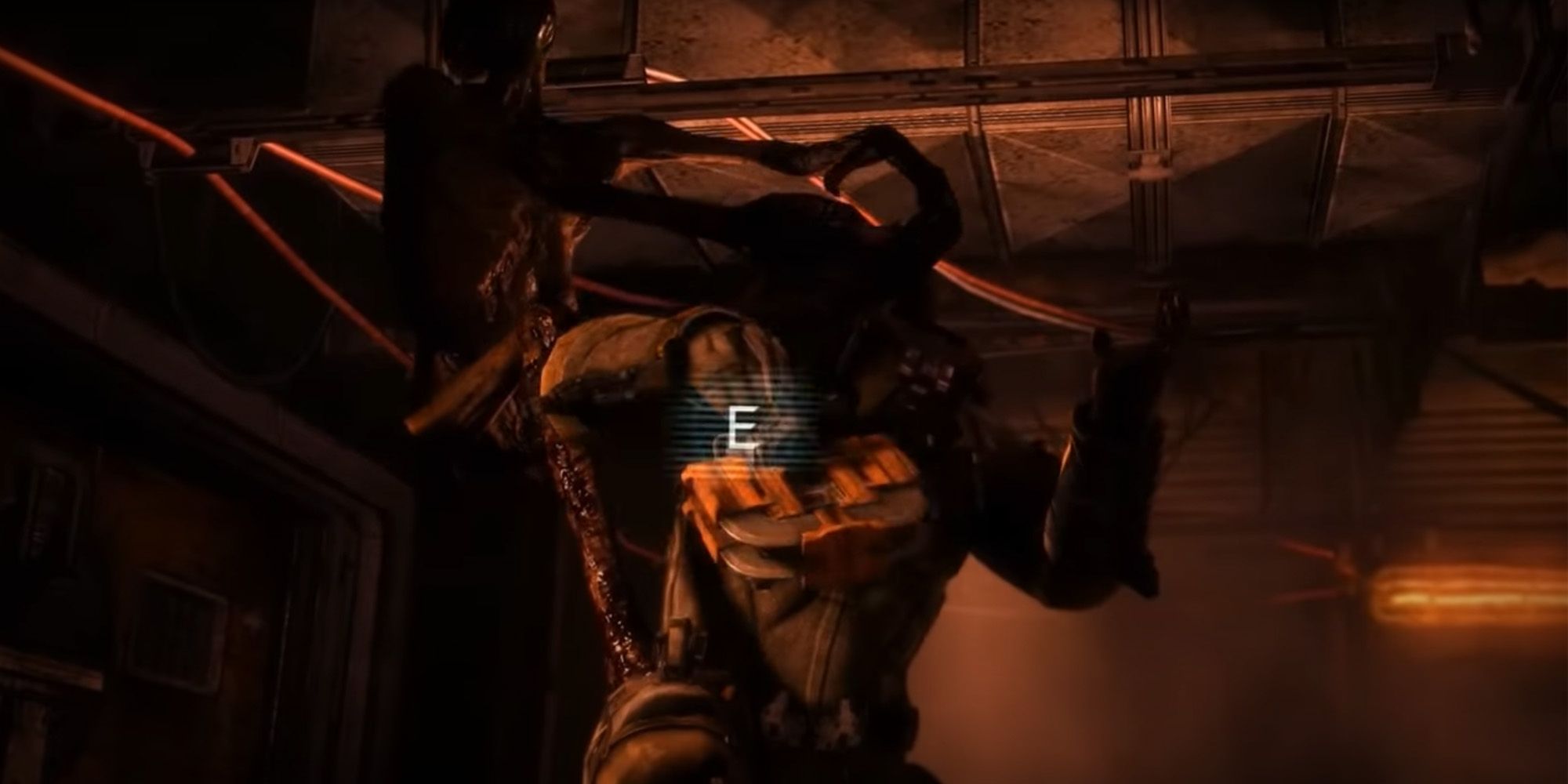 Isaac being killed by a Feeder in Dead Space 3 