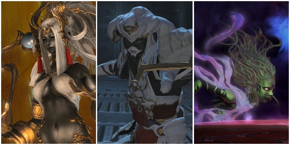 Final Fantasy 14 Dungeon boss collage