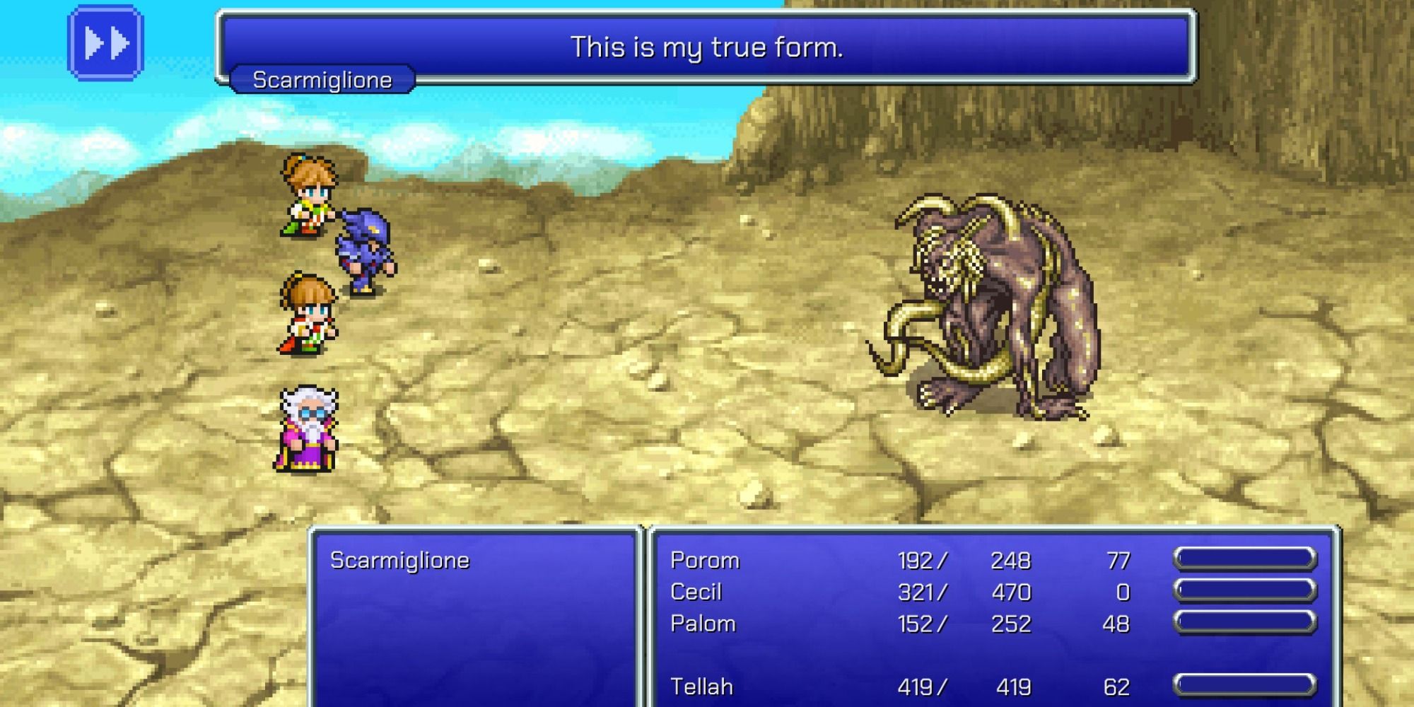 Final Fantasy 4 Pixel Remaster Scarmiglione Fight