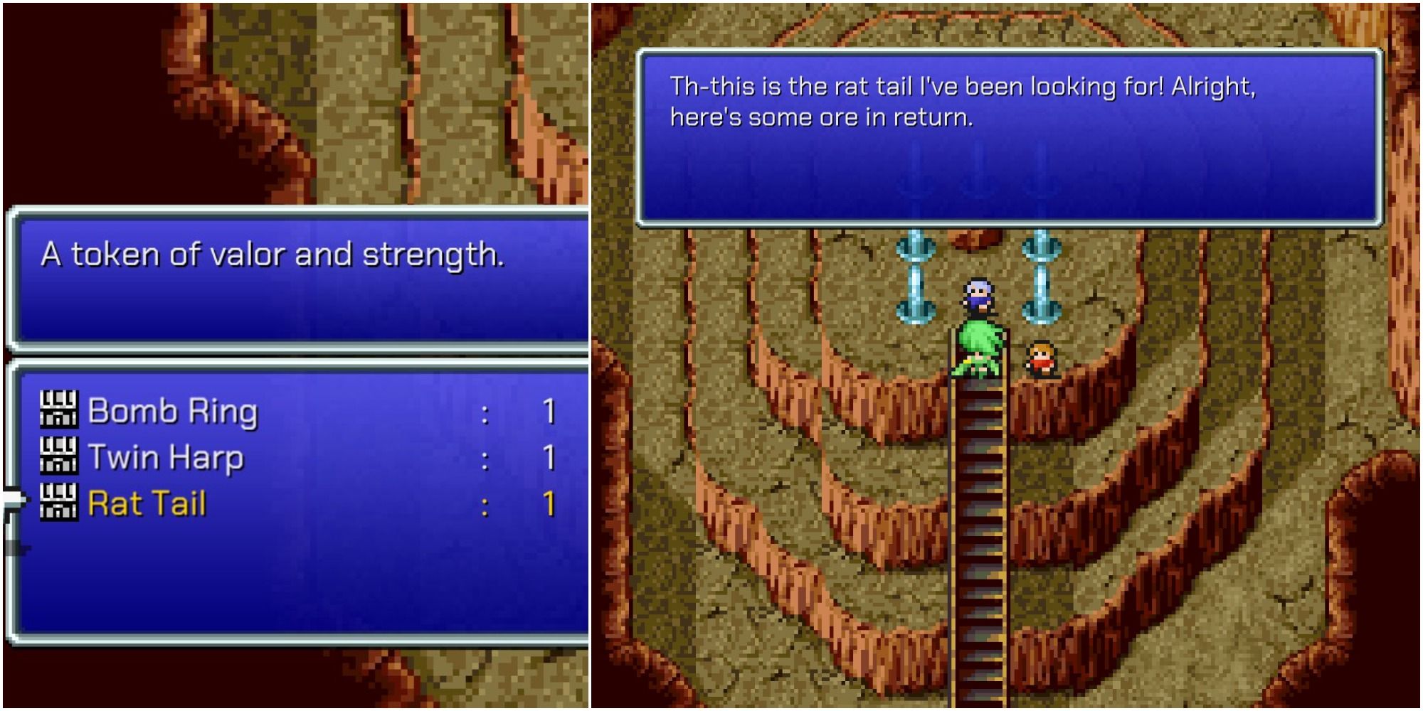 Final Fantasy 4 Pixel Remaster Trading The Rat Tail for Adamantite