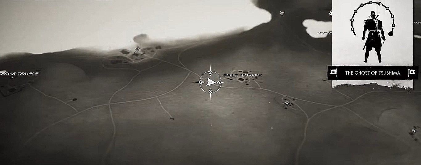 Map of Mongol artifact in Fort Jogaku