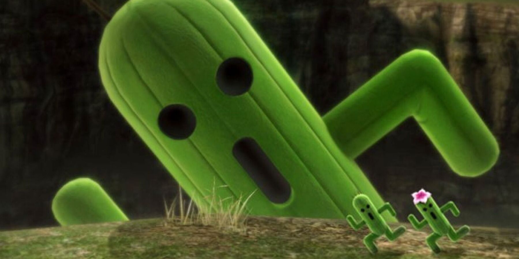 Gigantuar Appears Near Other Cactuars Final Fantasy Cropped