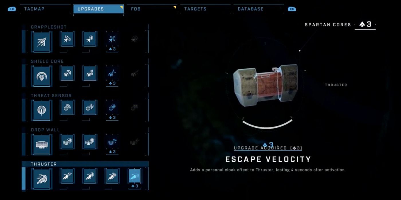 Halo Infinite Upgrade Menu