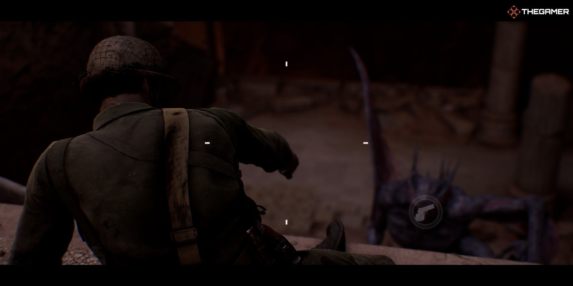 House of Ashes - After The Fall - Salim shooting at a creature
