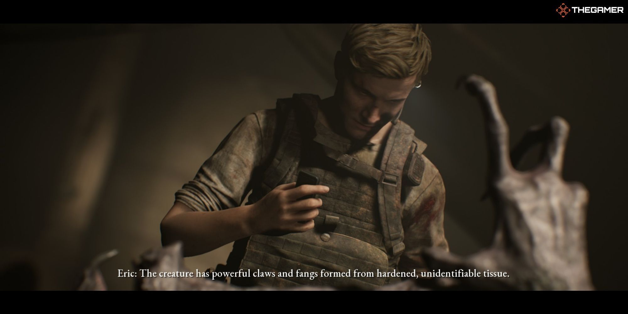 House of Ashes - Bloodbath - Eric dissecting the creature
