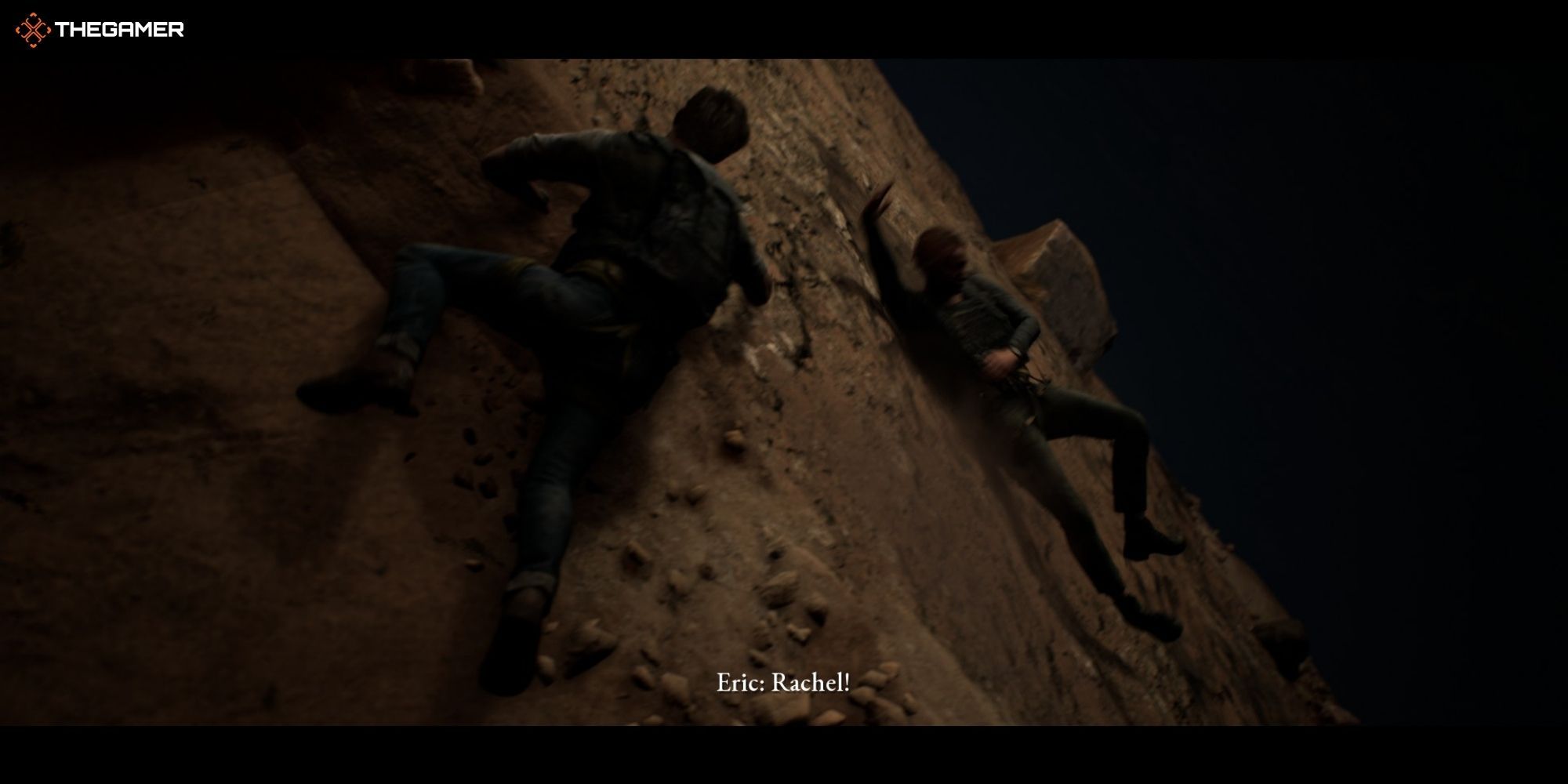 House of Ashes - Breaking Up - Rachel falling down towards the chasam