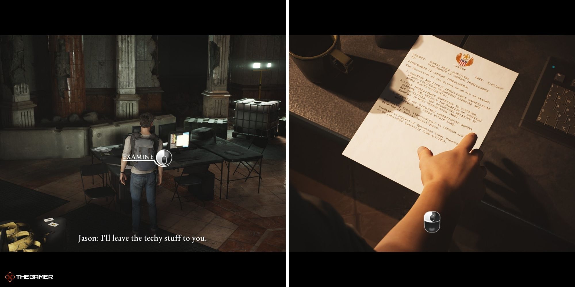 House of Ashes - Erik King walking around the briefing room