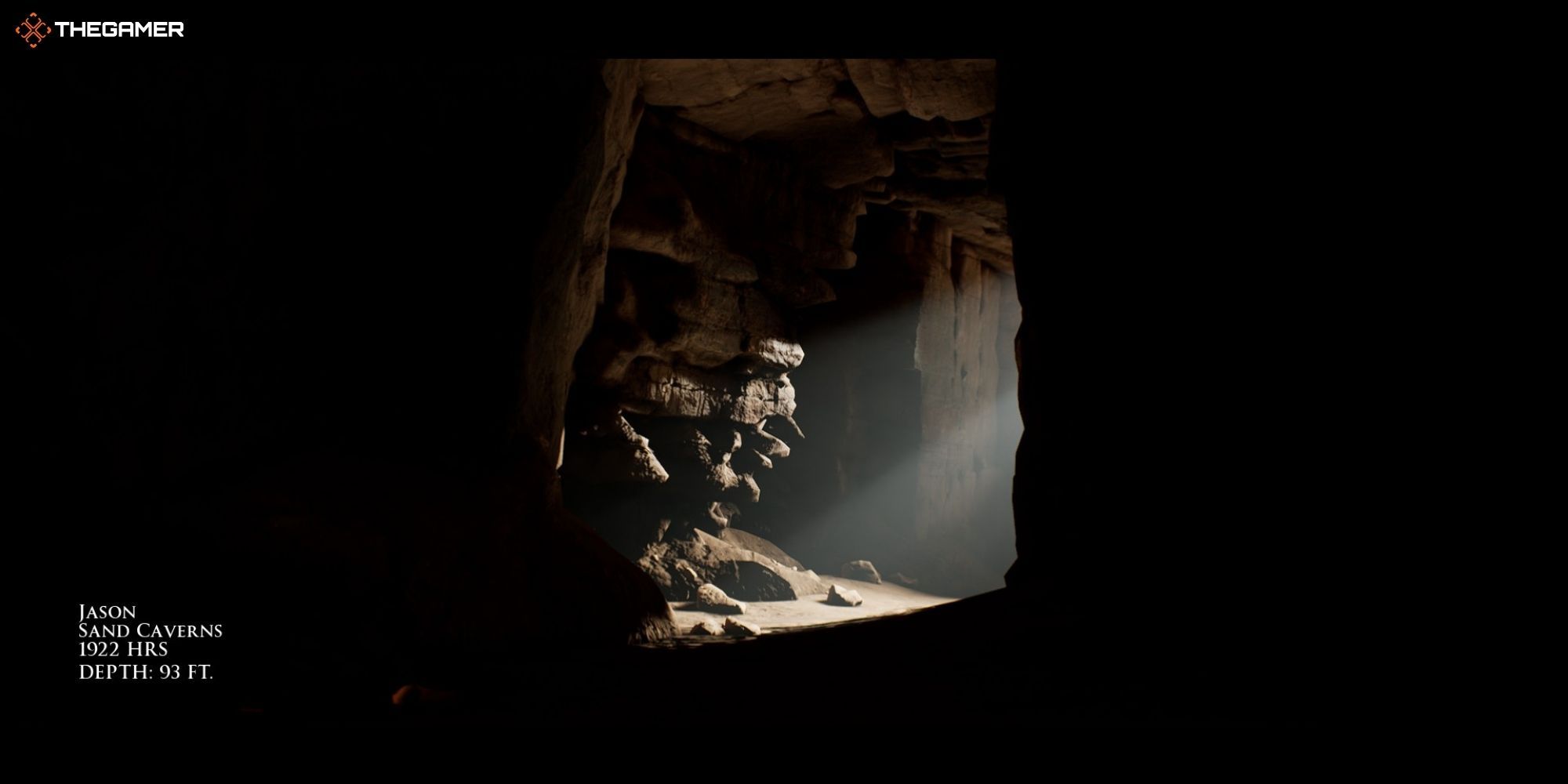 House of Ashes - Pazuzu - Dark Cavern with Jason's name and depth in bottom left