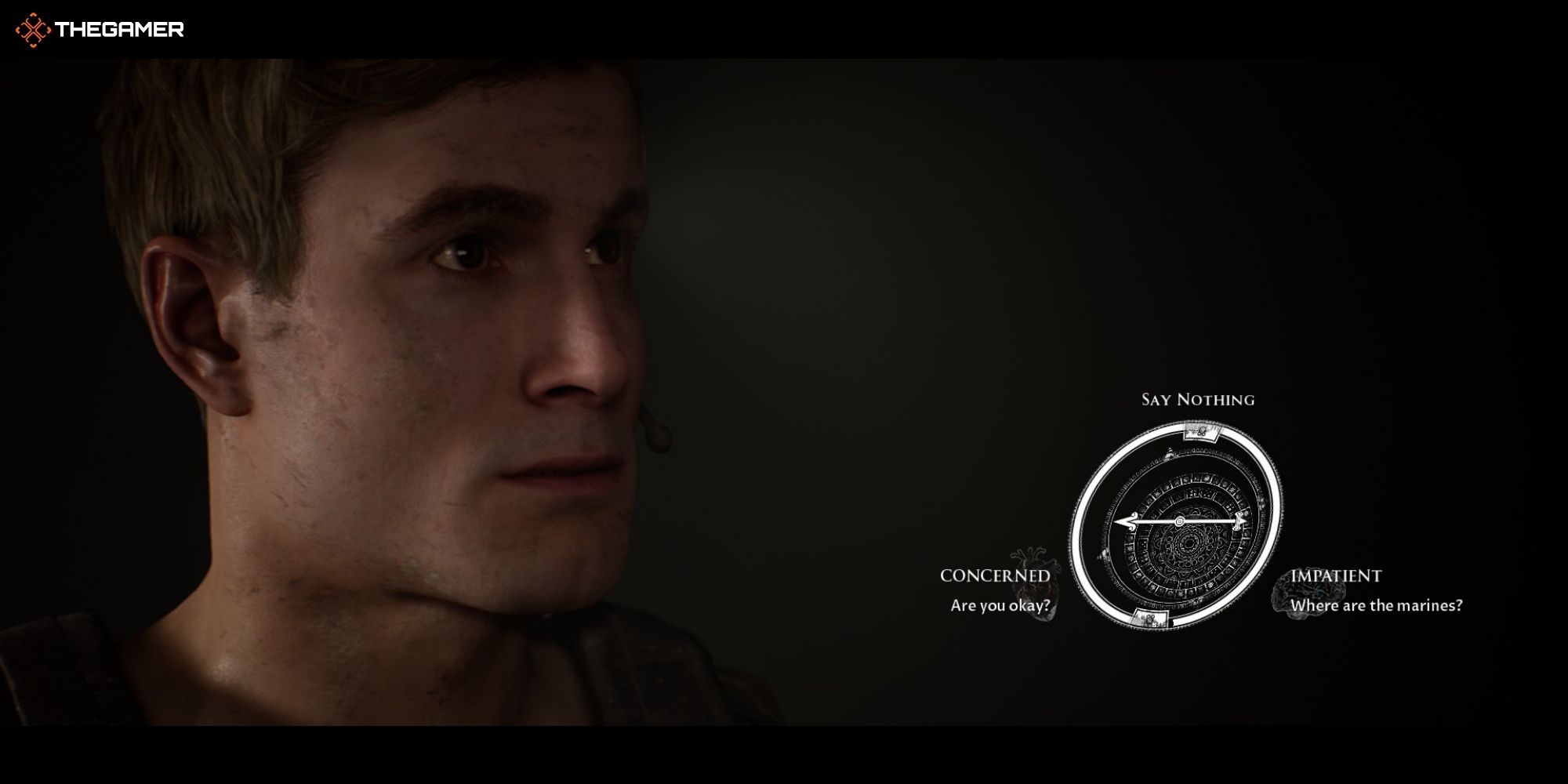 House of Ashes - Pazuzu - Eric next to a decision wheel