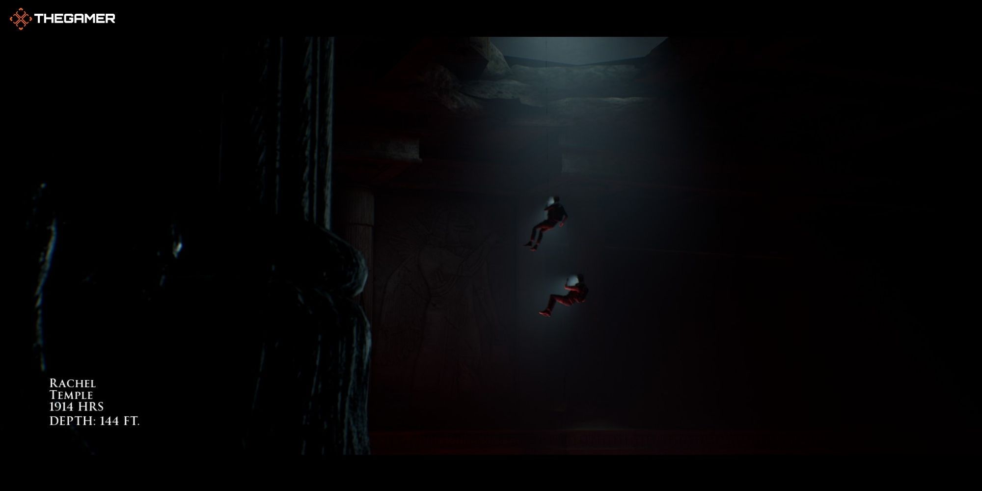 House of Ashes - Pazuzu - Rachel and Eric descending into the dig site