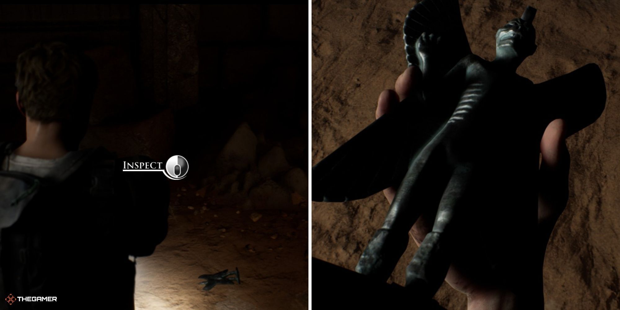 House of Ashes - Secret 18 - Location in-game on left, secret 18 on right