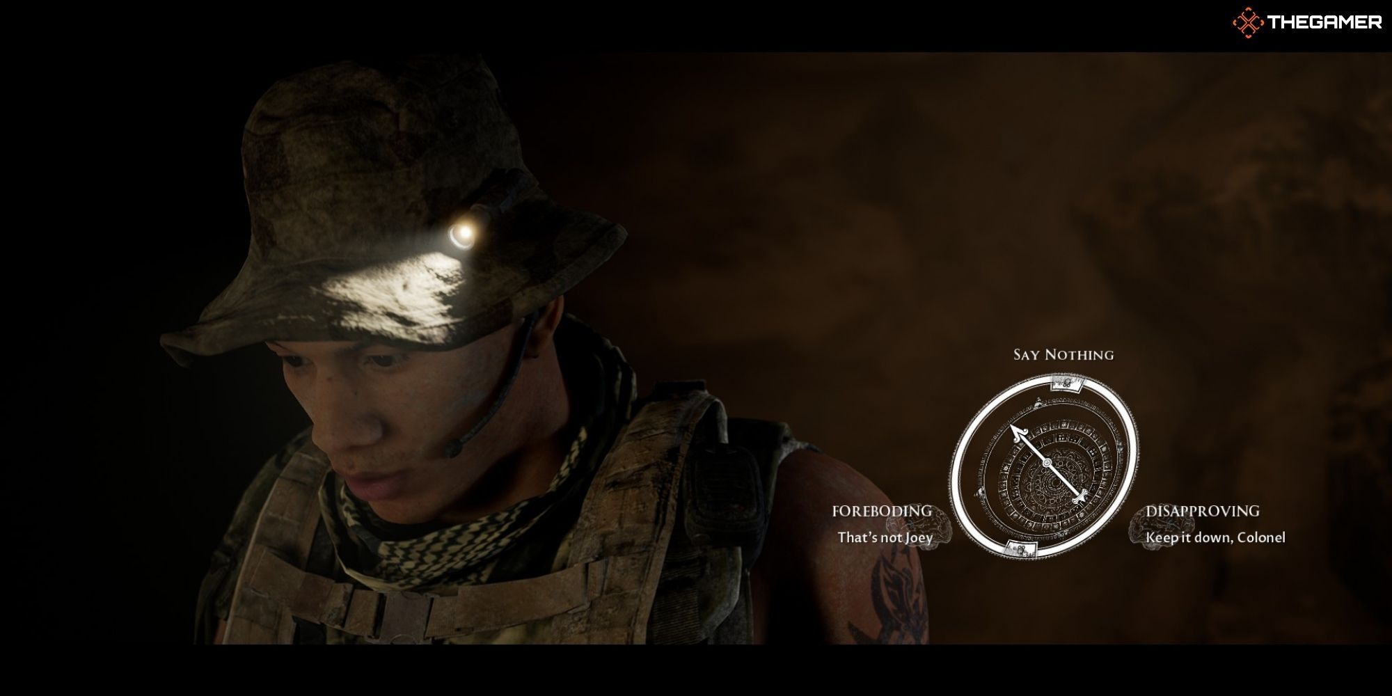 House of Ashes - Slayer - Nick next to a decision wheel