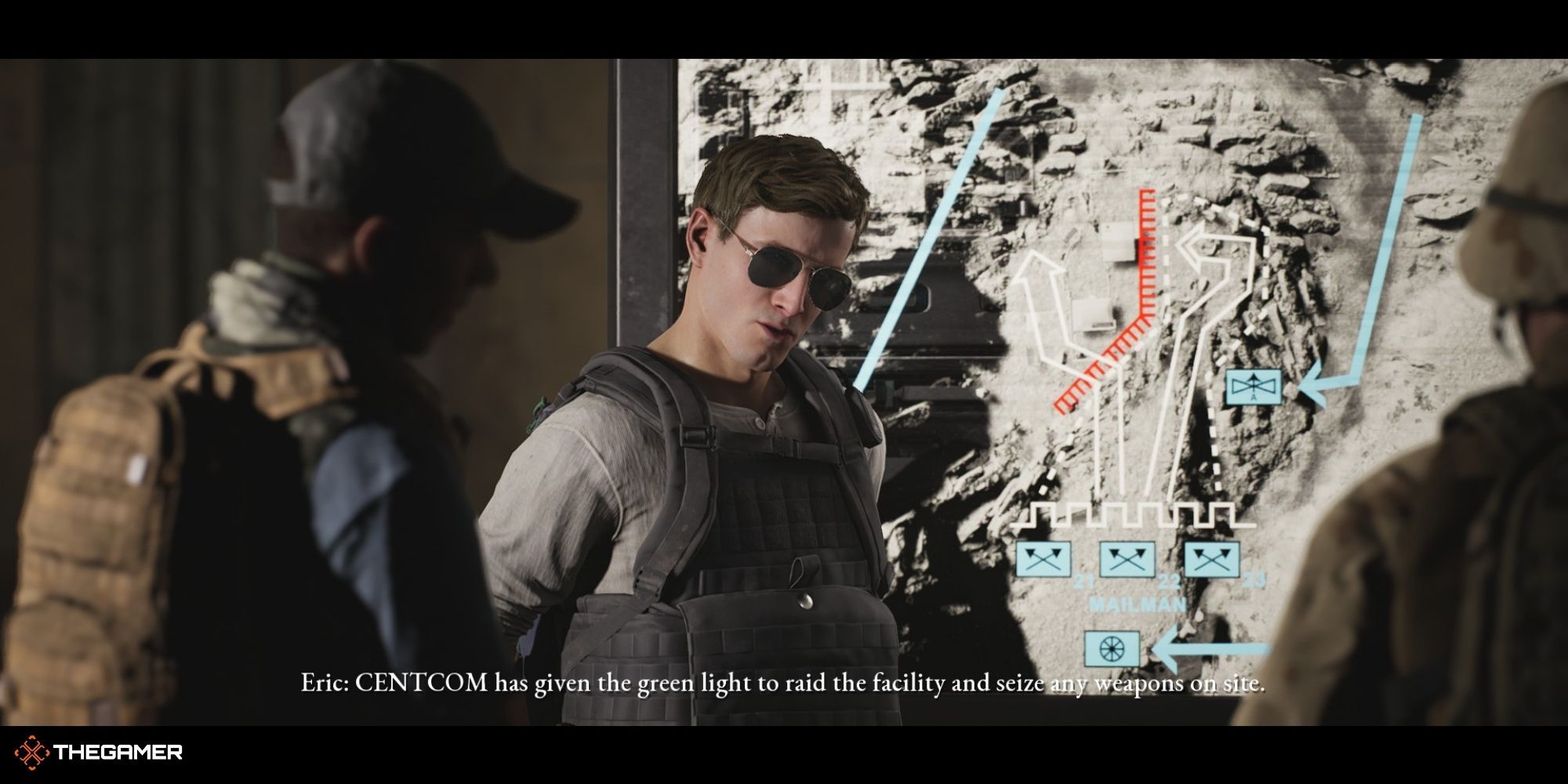 House of Ashes - The Raid - Erik King briefing soldiers