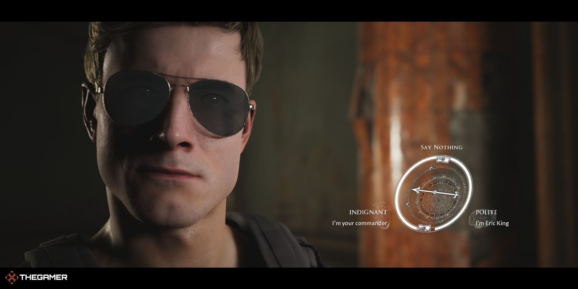 House of Ashes - The Raid - Erik King next to a decision wheel (1)