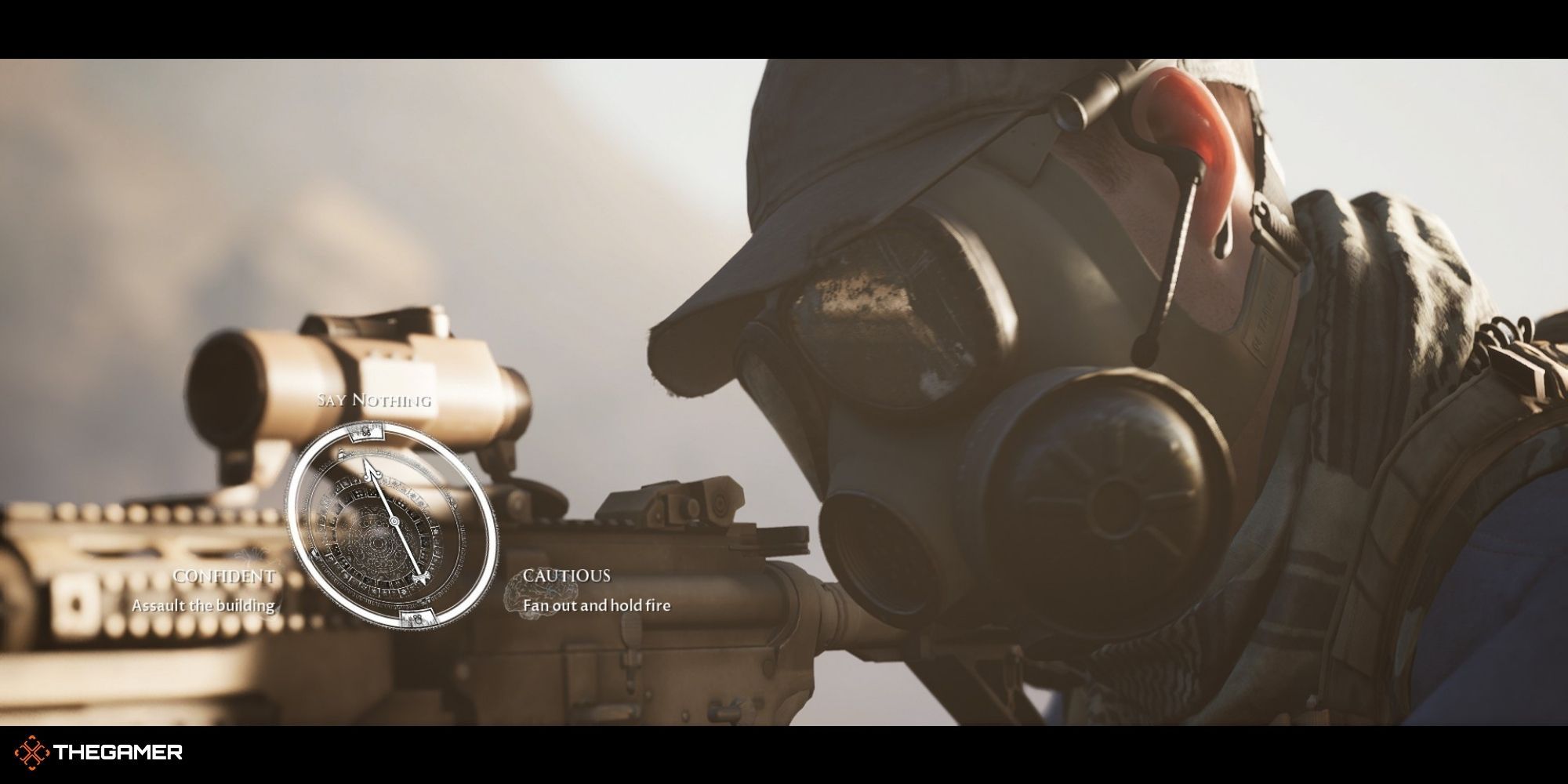 House of Ashes - The Raid - Jason wearing Gas Mask