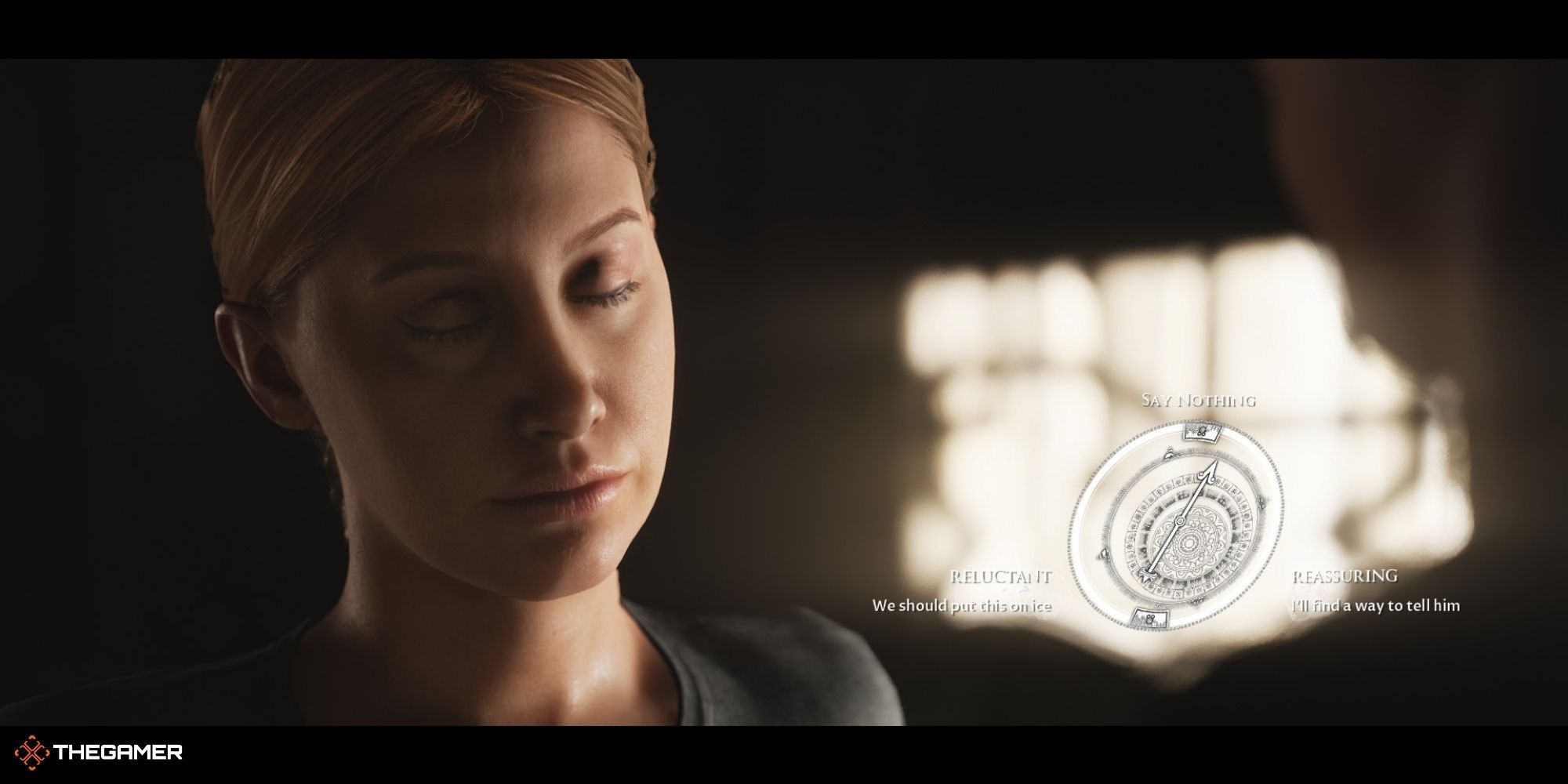House of Ashes - The Raid - Rachel King next to decision wheel
