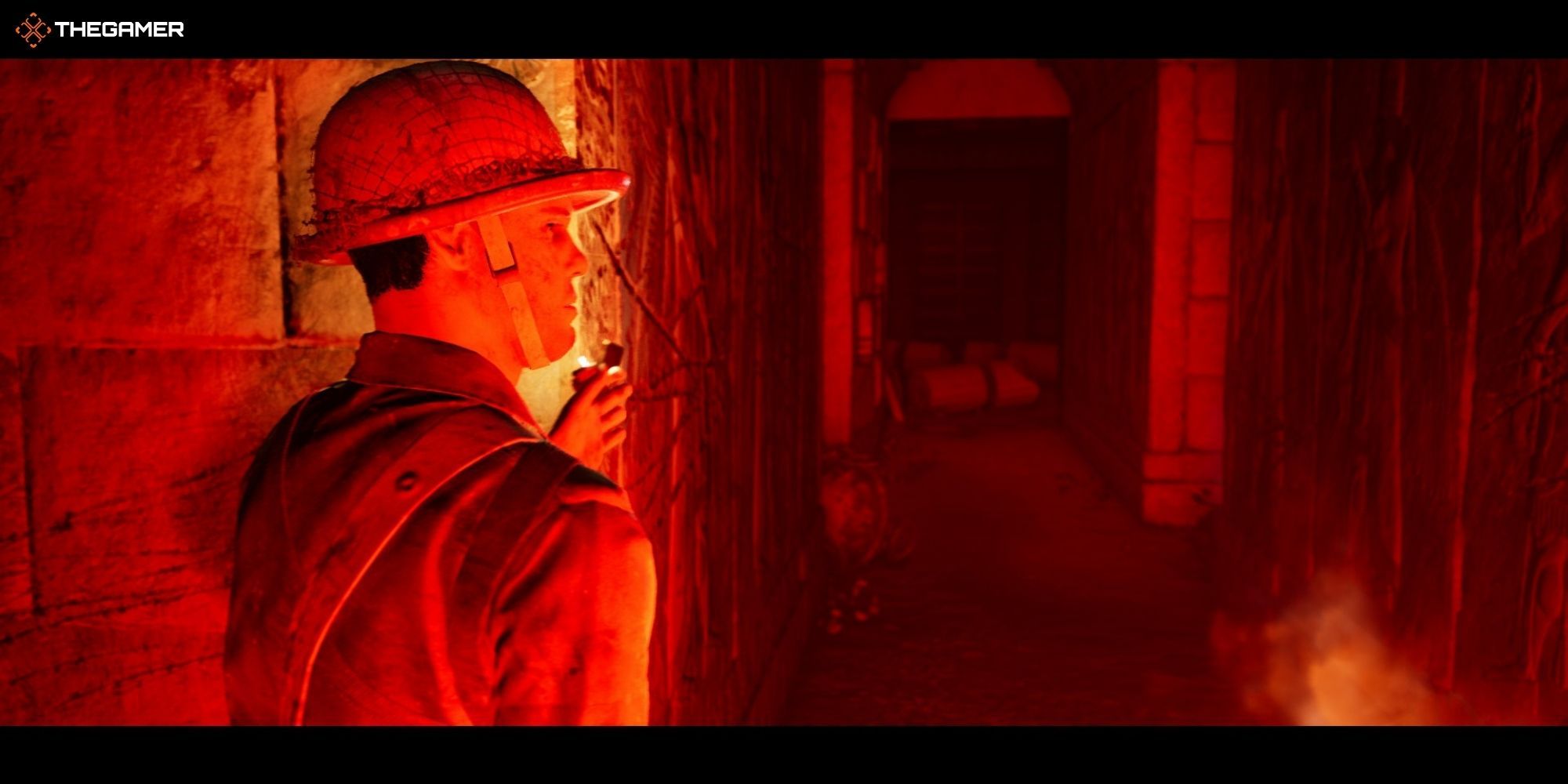 House of Ashes - The Raid - Salim lit by flare