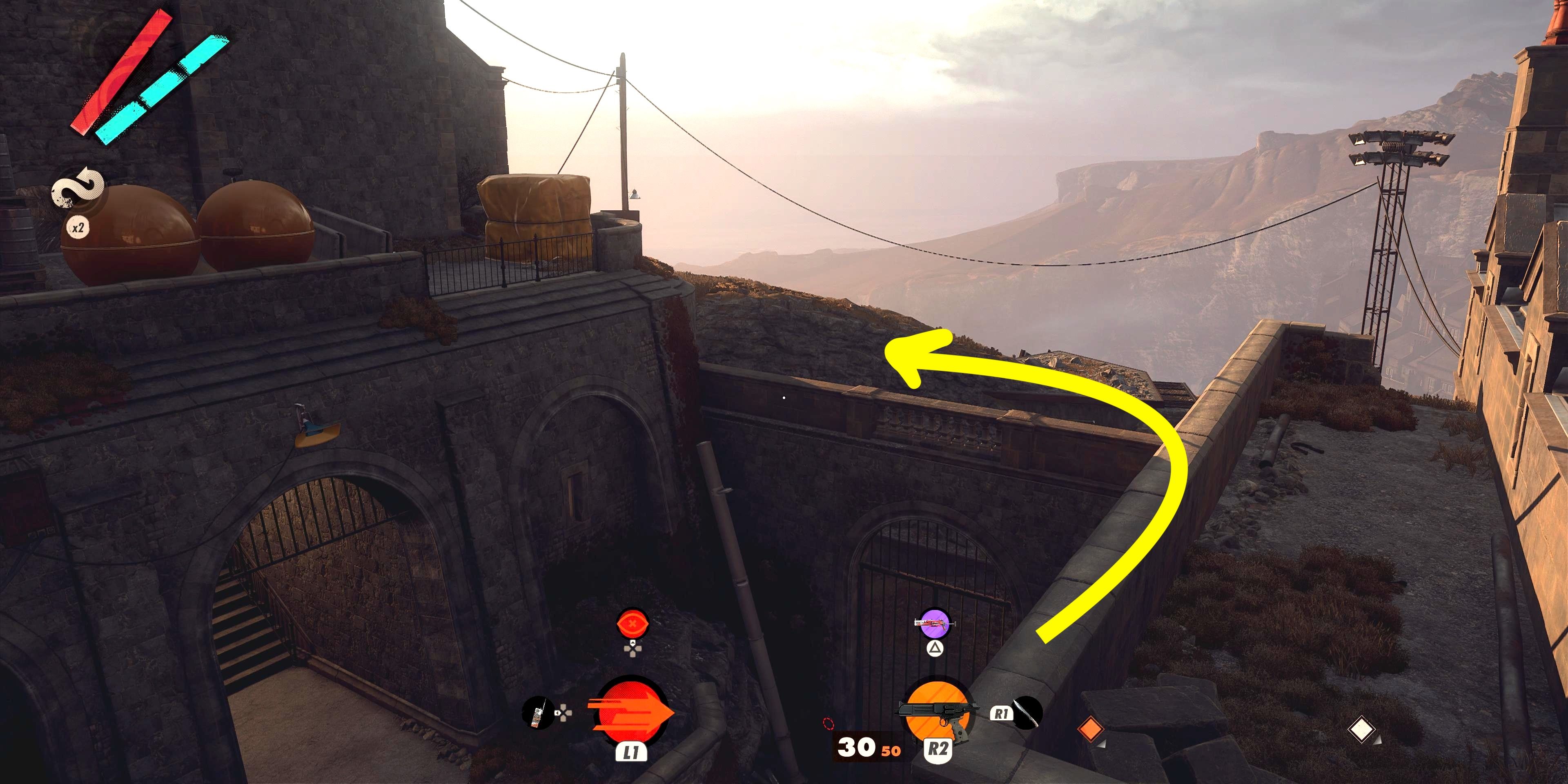 The path in Updaam towards the safe under Alekis' mansion