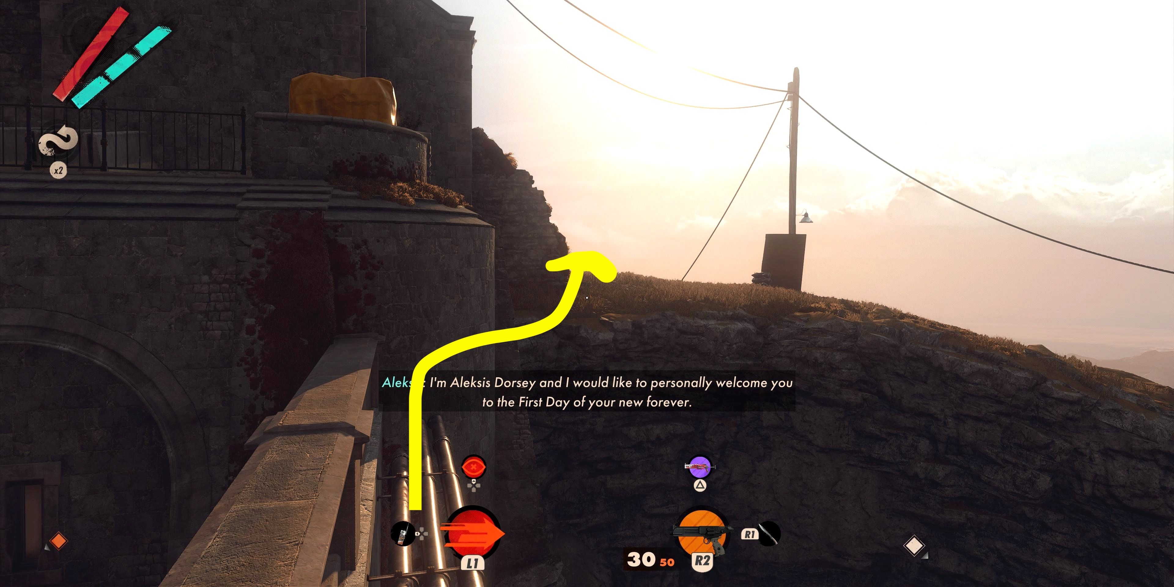 The path in Updaam towards the safe under Alekis' mansion