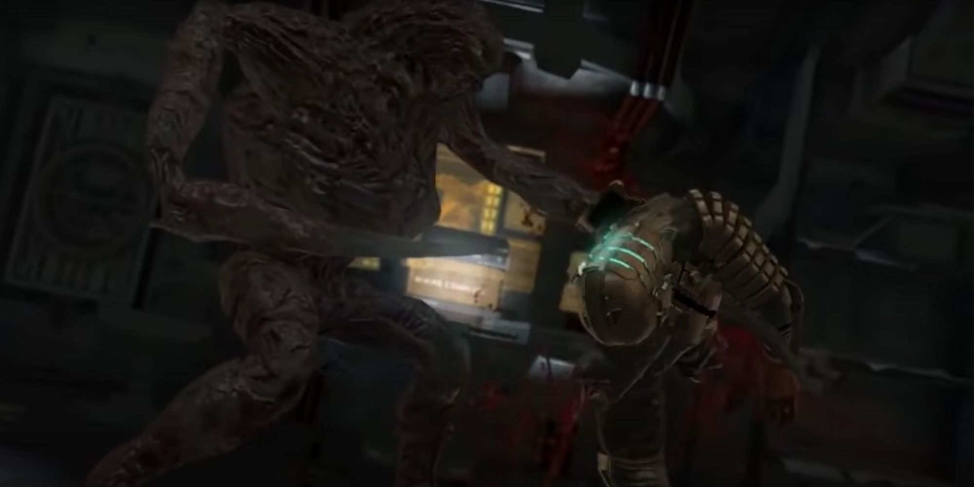 Isaac being Eviscerated by a Hunter in Dead Space