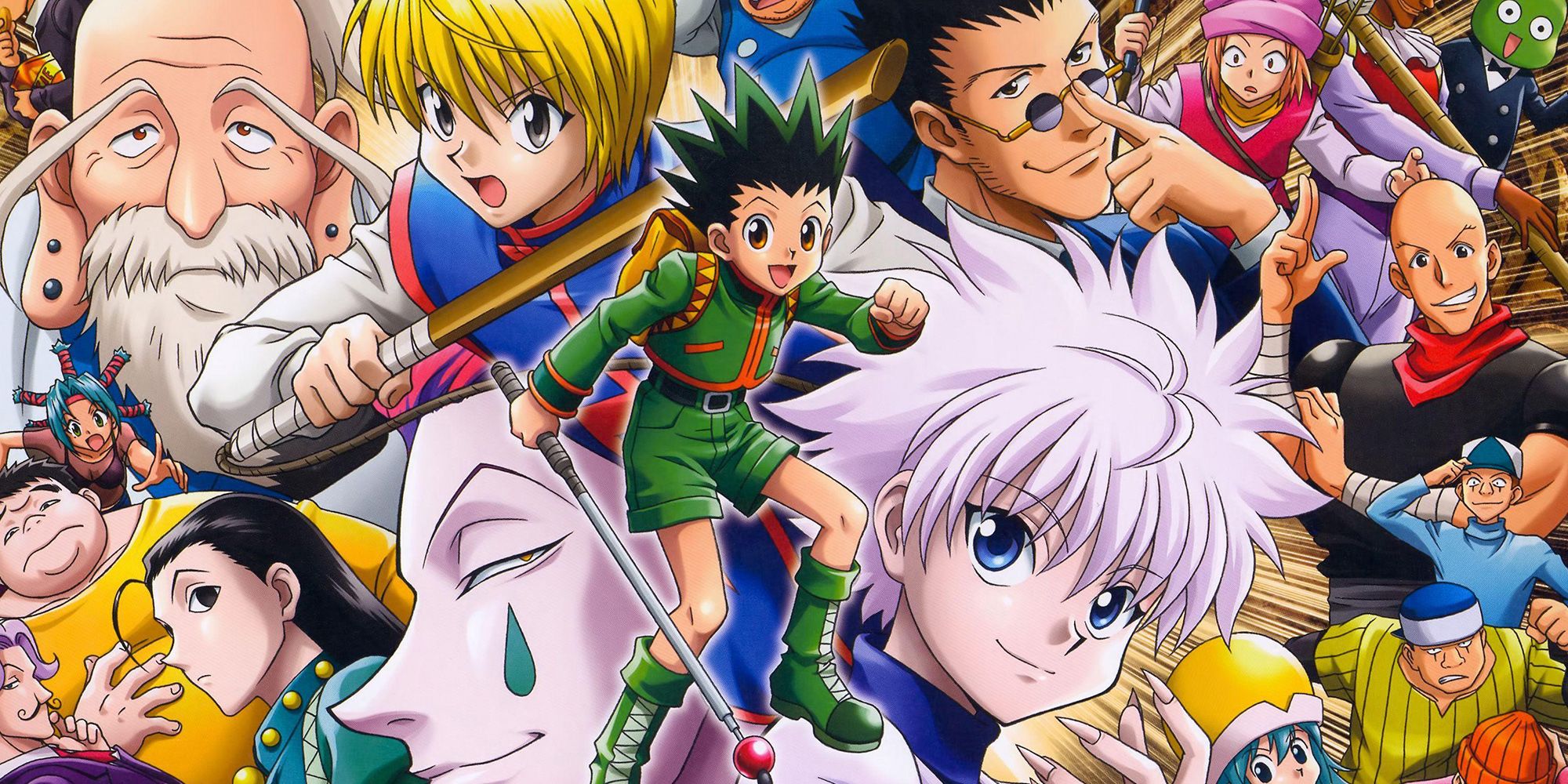 Hunter X Hunter - Wallpaper That Includes Most Of The Main Cast And All Of The Extended Cast In The Background