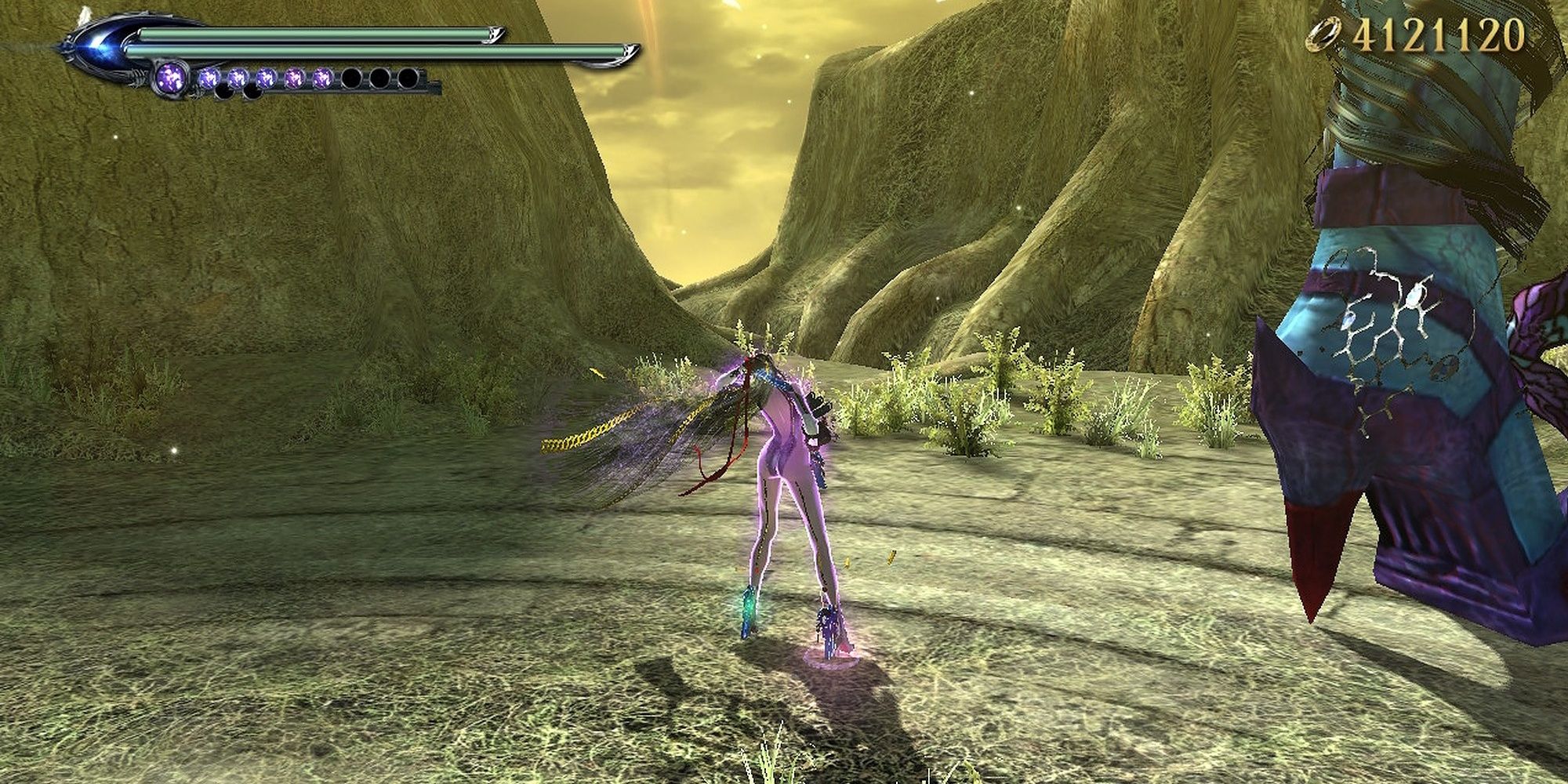 Bayonetta using Heel Stomp with Madama Butterfly Wicked Weave in Bayonetta 2