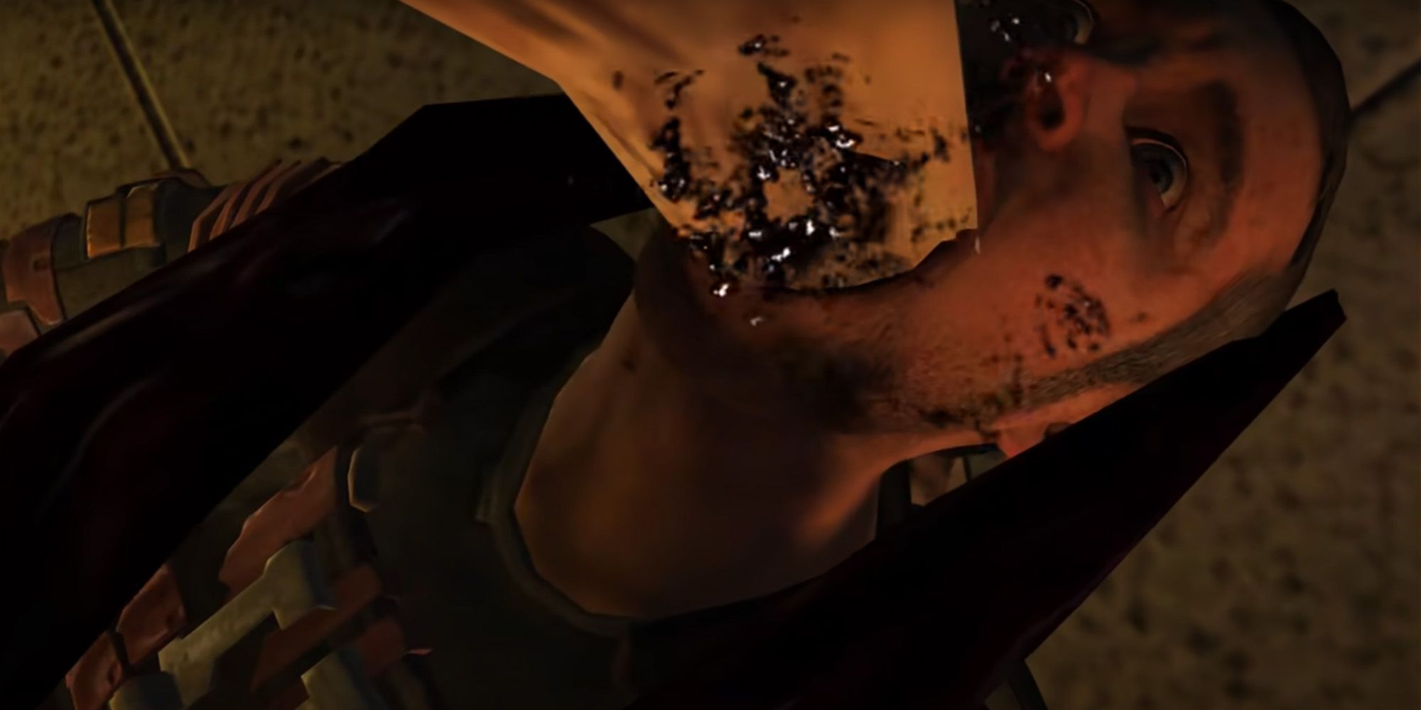 Isaac Dying To Brute in Dead Space 2 by having a talon shoved down his throat