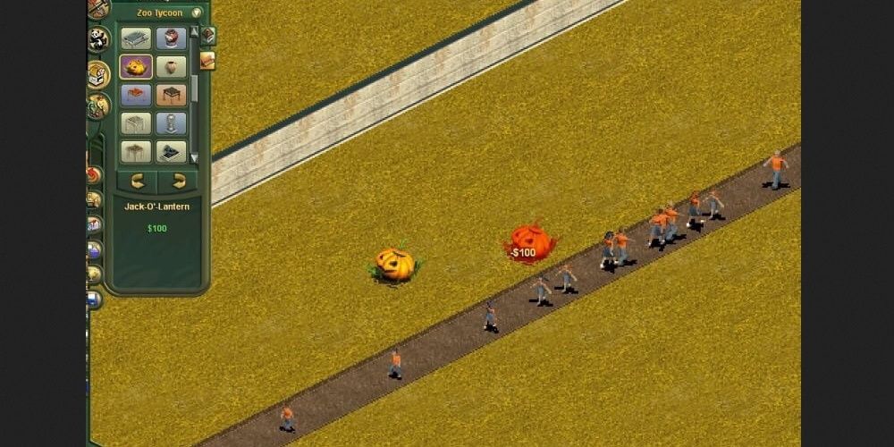 Jack-o-Lanterns In Zoo Tycoon From The Halloween Easter Egg