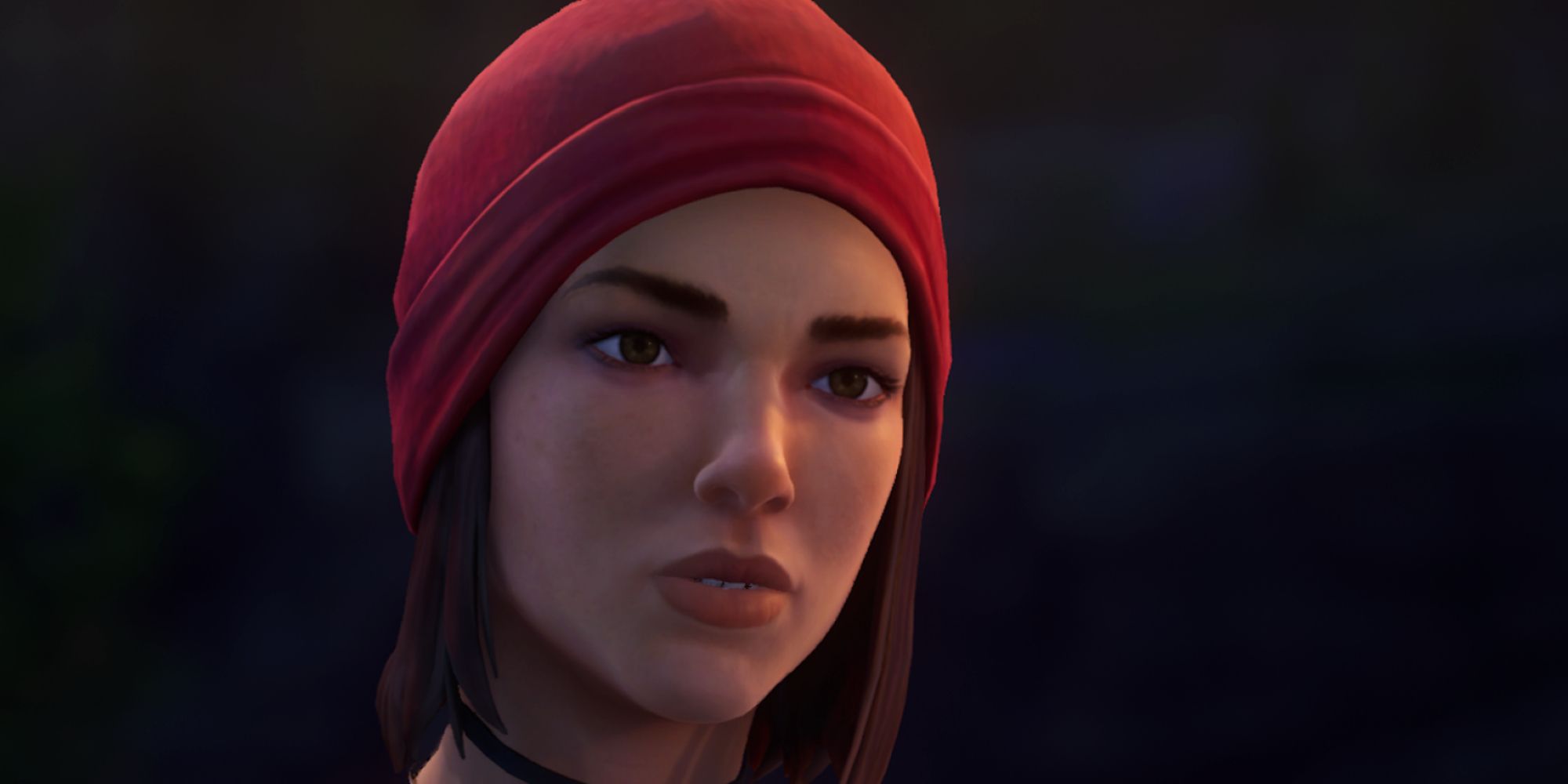 Life is Strange True Colors screenshot of Steph close-up.