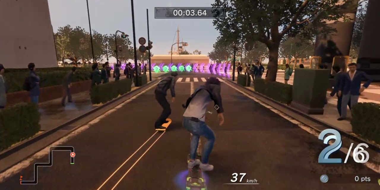 The skating mini game in Lost Judgement.