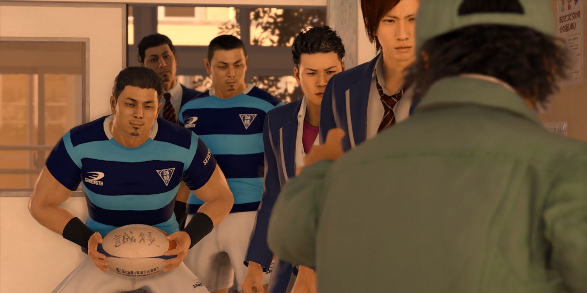 A scene featuring characters from Lost Judgment