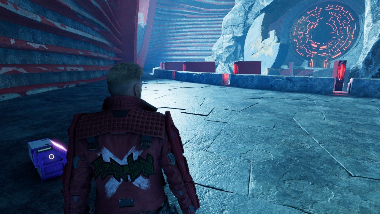 Marvel's Guardians of the Galaxy outfit in Lady Hellbender's Throne Room