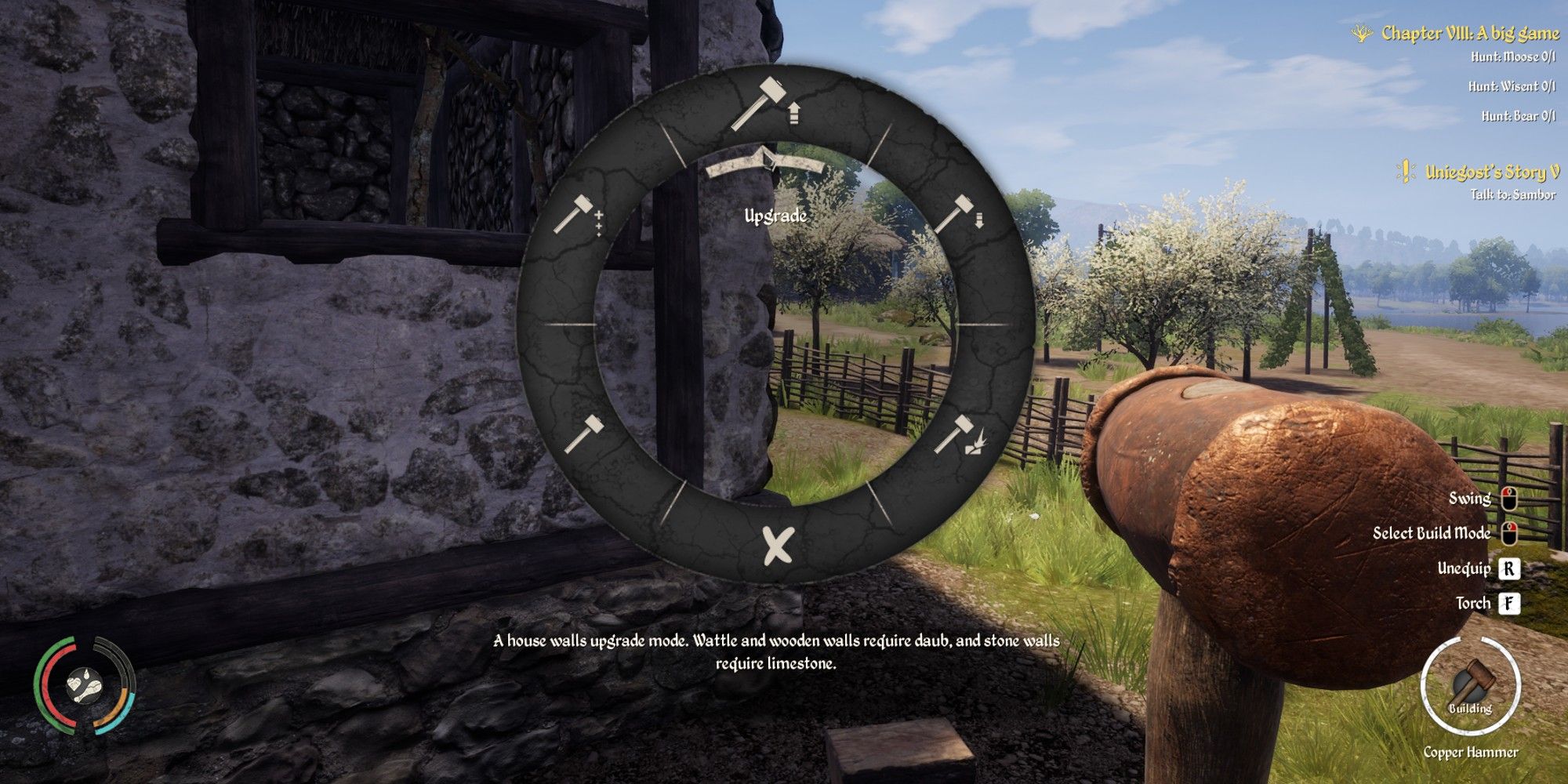 hammer menu with upgrade selected
