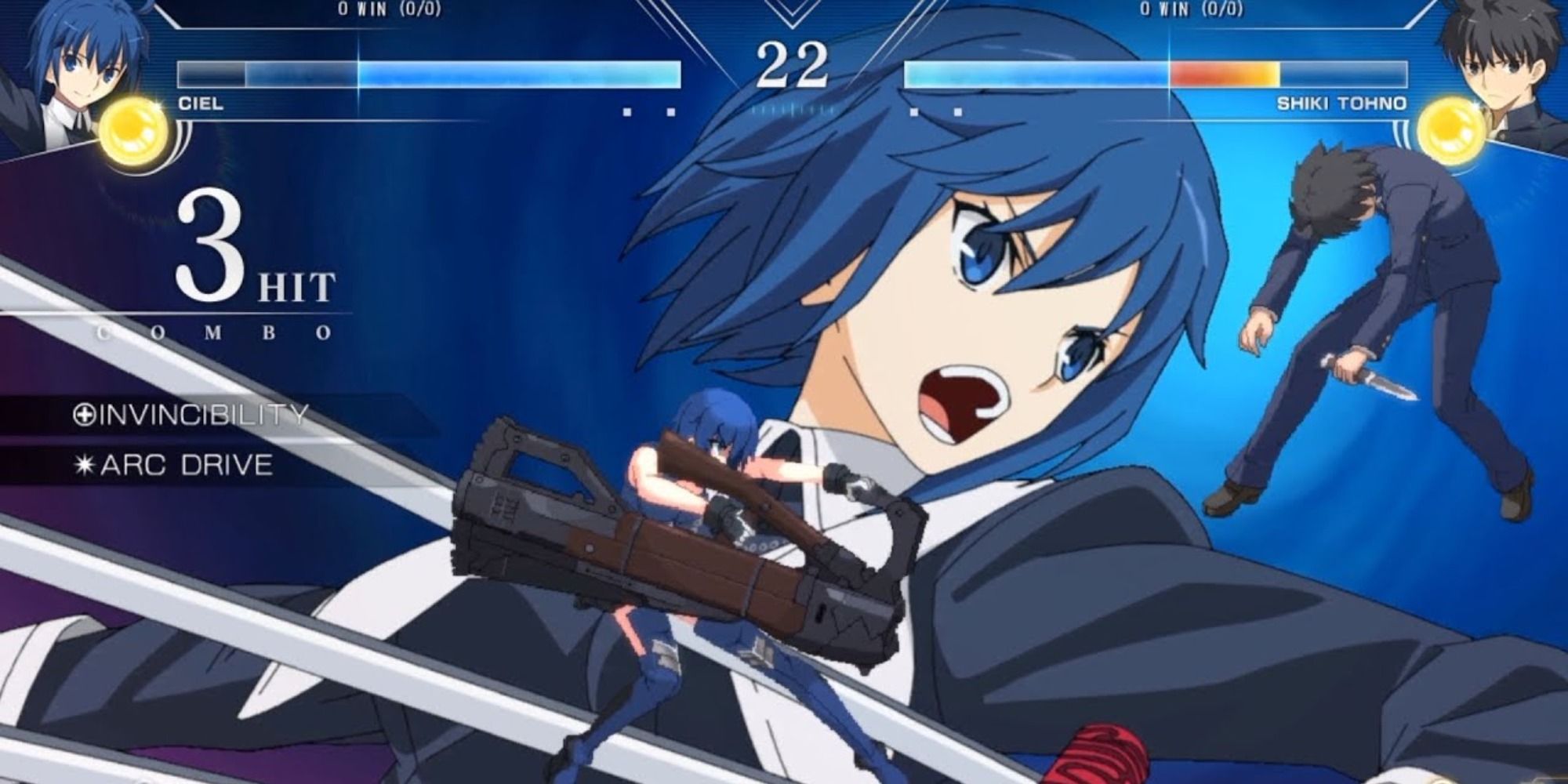 Ciel vs Shiki in Melty Blood: Type Lumina