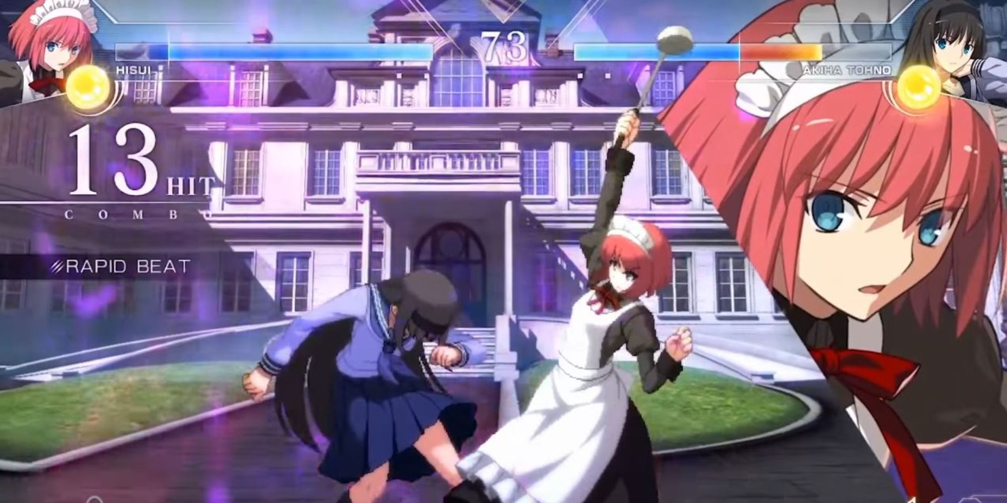 Hisui vs Akiha in Melty Blood: Type Lumina