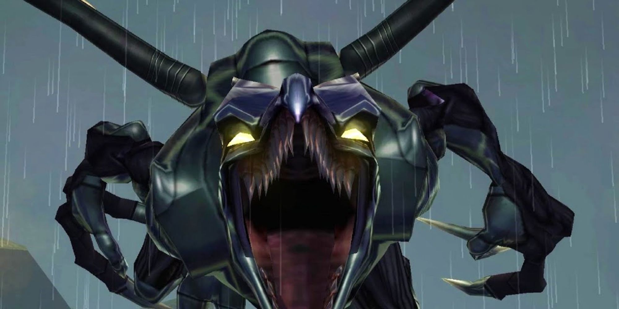 Screenshot of Meta Ridley Roaring At The Player In Metroid Prime