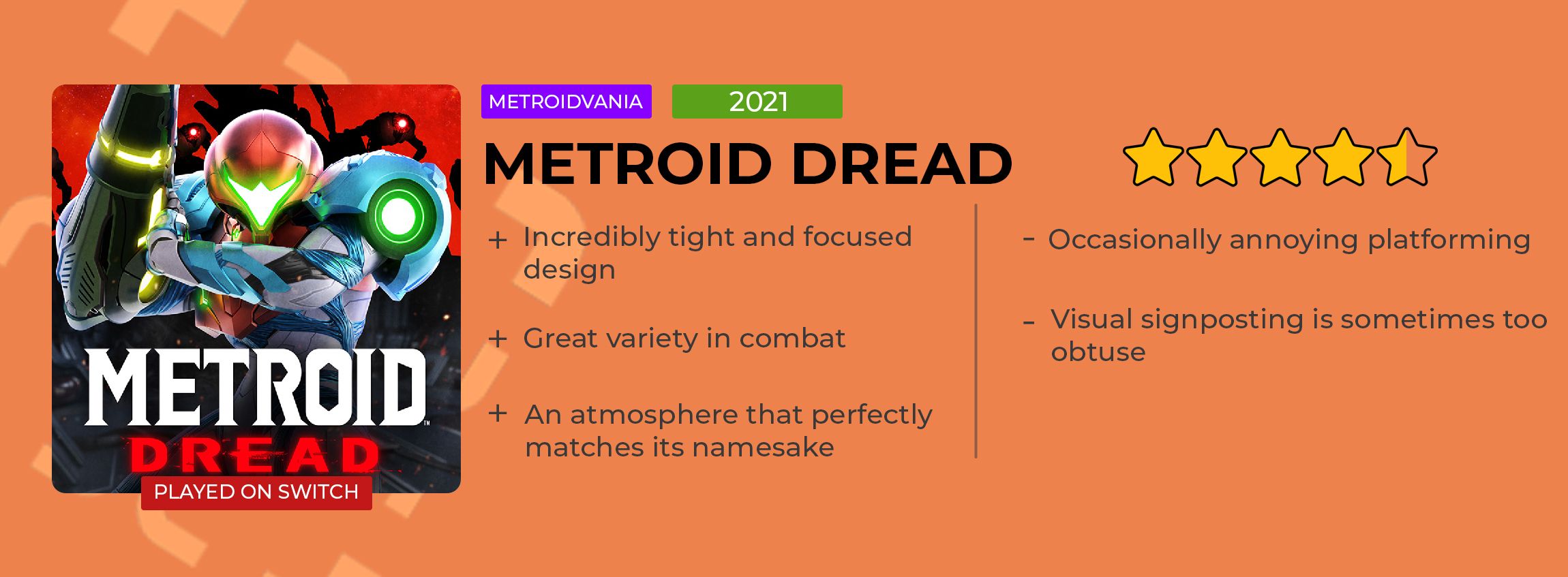 Metroid Dread  Review Card