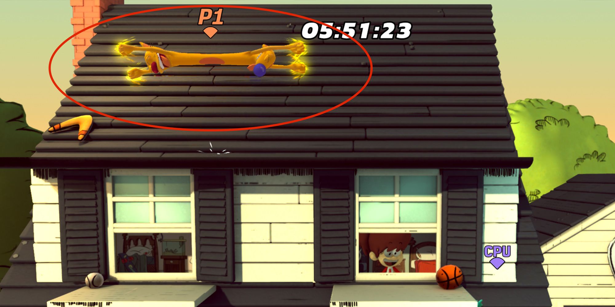 Nickelodeon All-Star Brawl - Catdog Using Their Neutral Air Very Quickly After Jumping