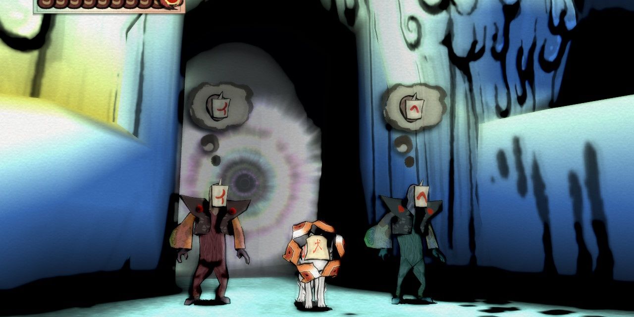 Okami Mask that is worn as a disguise with a custom design